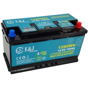 E&J LiFePo4 akku 12,8 V 100 Ah Lämmitys – Bluetooth